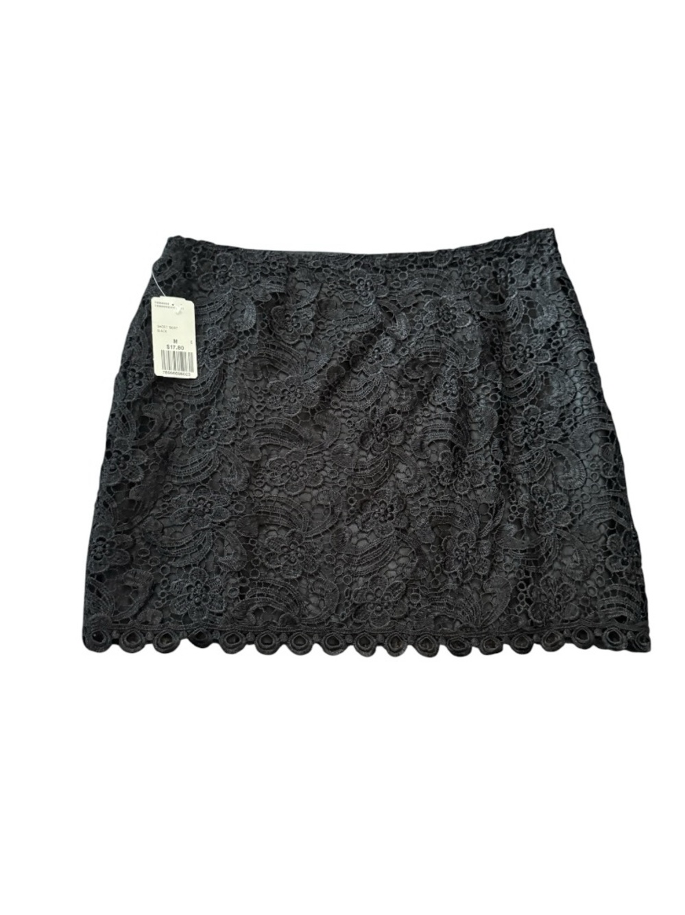Forever 21 Black Floral Lace Mini Skirt